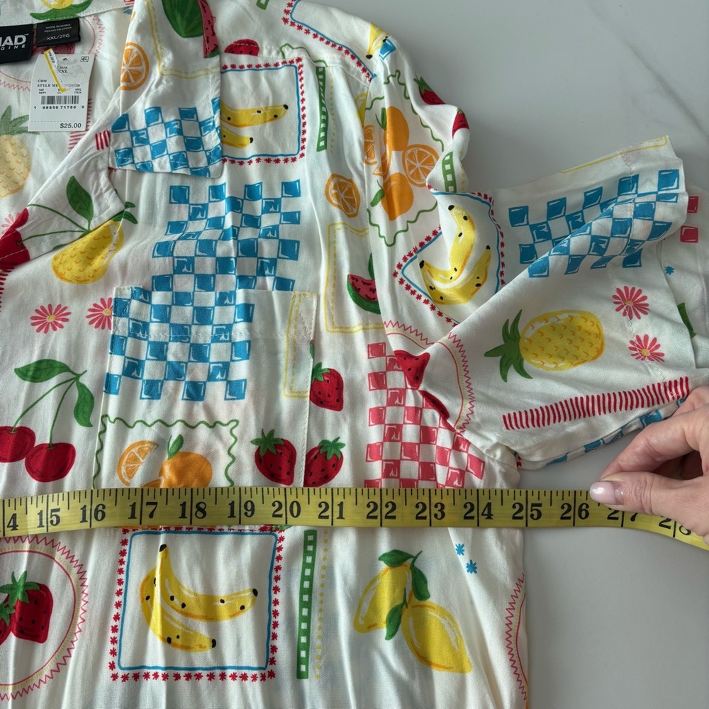 MAD Engine Colorful Fruit Pattern Men's Shirt XXL - Picture 5 of 8